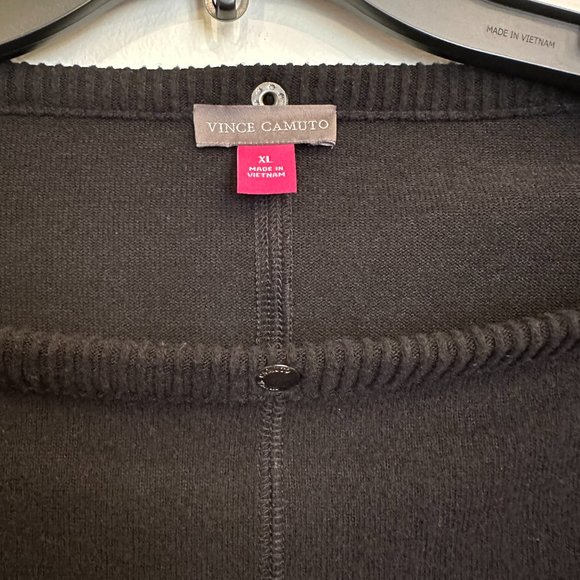 Vince Camuto Snap Trim Dolman Sleeve Black Dolman Sweater NWT - Picture 3 of 7
